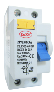 Wyłącznik różnicowo-prądowy DLF 2P 25A 300mA